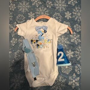 Toddler Bluey Inspired 2nd Birthday Boy Onesie Set
